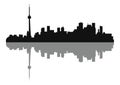 Silhouette of Skyline Toronto City Royalty Free Stock Photo