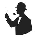 Silhouette sleuth Royalty Free Stock Photo