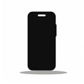 Minimalist Black Phone Icon On White Background Royalty Free Stock Photo