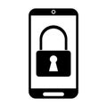 Silhouette smartphone security technology navigation