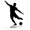 Silhouette soccer player