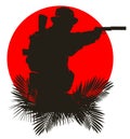 Silhouette of a soldier