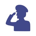 silhouette soldier salute