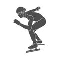 Silhouette speed skaters