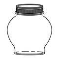 Silhouette spherical glass container with lid