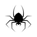 Silhouette of spider icon. scary spider isolated on white background Royalty Free Stock Photo
