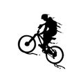 Silhouette splash flying mountain bike design