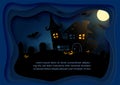 Halloween greeting card in vector design
