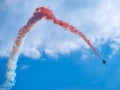 Silhouette sport aircraft in air show