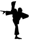 Silhouette of a sportsman