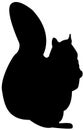 Silhouette Squirrel Royalty Free Stock Photo