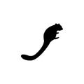 silhouette of a squirrel icon. Element of animals icon for mobile concept and web apps. Detailed silhouette of a squirrel icon can Royalty Free Stock Photo