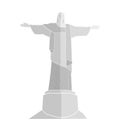 Silhouette of Statue Of Christ in Rio De Janeiro