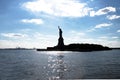 The silhouette Statue of Liberty in New York City Royalty Free Stock Photo