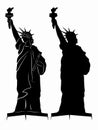 Silhouette of the Statue of Liberty , vector draw Royalty Free Stock Photo