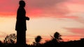 The statue of S.W.R.D.Bandaranayake near clock tower in polonnaruwa,Sri Lanka.