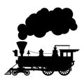 Silhouette steam locomotive