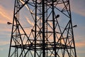Silhouette of a steel tower Royalty Free Stock Photo