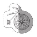 Silhouette sticker medium part bicycle with pedals