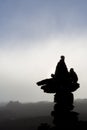 Silhouette of stones on Mt Roraima in the morning, Venezuela