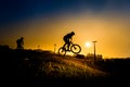 Silhouette Of Stunt Bmx Rider