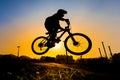 Silhouette Of Stunt Bmx Rider