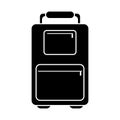 Silhouette suitcase luggage travel handle