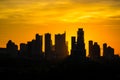 Silhouette Sunrise Austin Texas Skyline