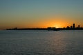 Sunset Cityscape Scene, Montevideo, Uruguay