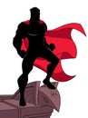 Superhero Roof Silhouette Royalty Free Stock Photo