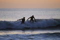 Silhouette of surfer