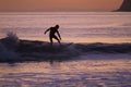 Silhouette of surfer