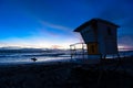 Silhouette of a Surfer at Sunset Royalty Free Stock Photo