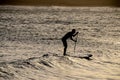 Silhouette Surfer at Sunset