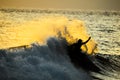 Silhouette Surfer at Sunset