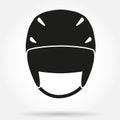 Silhouette symbol of Classic snowboard Ski helmet.