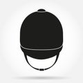 Silhouette symbol of Jockey helmet for horseriding Royalty Free Stock Photo