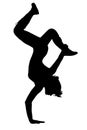 Silhouette Teen Girl Dancing