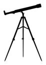 Silhouette of Telescope Royalty Free Stock Photo