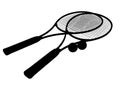 Silhouette of Tennis racket's