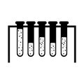 Silhouette test tube icon microbiology equipment