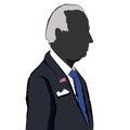 Silhouette of 46th President of USA Joe Biden