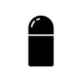 Silhouette Thermos bottle. Outline icon of vacuum flask. Black simple illustration of container to keep food and drinks warm. Flat Royalty Free Stock Photo