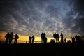 Silhouette tourists