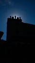 Silhouette of a tower of boskovice castle