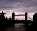 Silhouette of Tower Bridge, London
