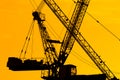 Silhouette of the tower crane