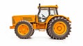 Sleek Orange Tractor: Masculine Energy On White Background Royalty Free Stock Photo