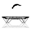 Silhouette on trampoline