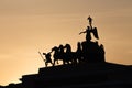 Silhouette of triumphal chariot, Saint-Petersburg, Russia Royalty Free Stock Photo